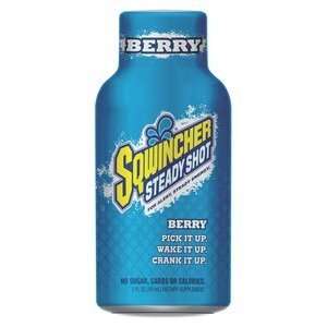 Sqwincher Steady Shot Energy Drink, Berry, 12   2 oz Bottles #200502