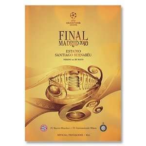 2010 Champions League Final Official Program Sports 