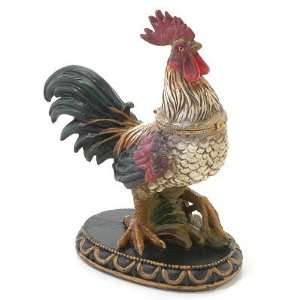  Hand Painted Decorative Rooster Box