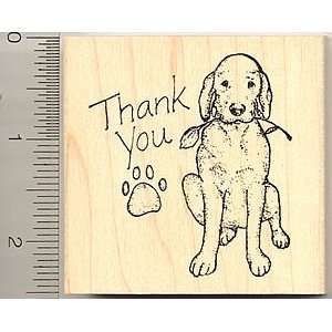  Thank You Dog Rubber Stamp   Wood Mounted Arts, Crafts & Sewing