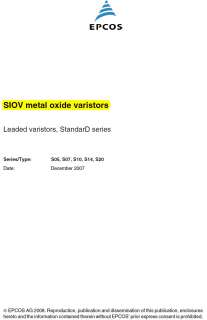 10 PCs S07K130 Metal Oxide Varistor 130VAC 170VDC MOV  