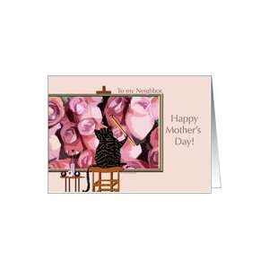 Cat Painting Mothers Day neighbor Card