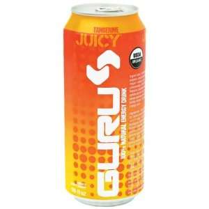  Guru Juicy Energy Drink, 100% Natural, Tangerine, 16 Ounce 