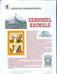 1988 USPS Comm Panel  #318  Carousel Animals  