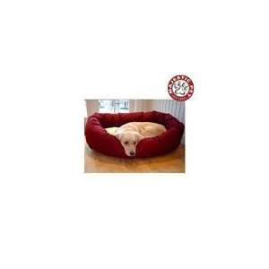   Pet Large 40 Donut Dog Bed (40x31x12) BURGUNDY & SHERP