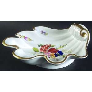  Herend Fruits & Flowers (Bfr) Shell Shaped Dish, Fine 