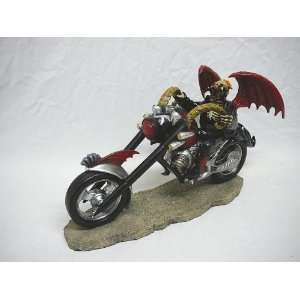  Figurine Demon Wings Deathrider Hand Painted resin