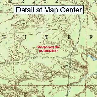  USGS Topographic Quadrangle Map   Sheephead Lake, Michigan 