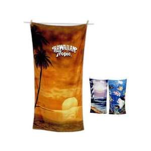  Scenic   Soft sheared velour terry cotton beach towel 