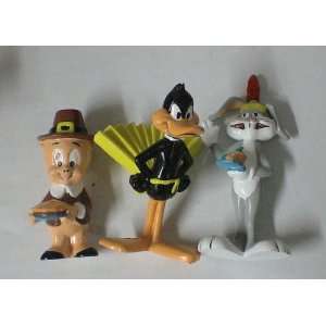   Set of 3 Pvc Figures Daffy Duck Bugs Bunny Porky Pig 