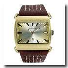 TOKYObay Jimmy Watch   Gold with Brown Leather Band