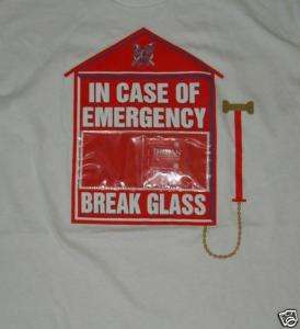   of Emergency Break Glass T shirt Real Condom Inside  Funny Humor Tee