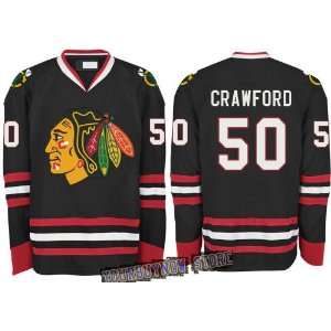 NHL Gear   Corey Crawford #50 Chicago Blackhawks Black Jersey Hockey 