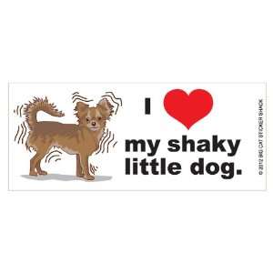  I love my shaky little dog (Bumper Sticker) Everything 
