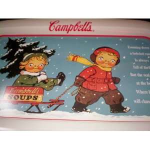 Campbells Soup Company Tray  14.25 x 8.75  Campbell Kids and 