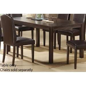  Dining Table   Contemporary Espresso Finish with Solid 