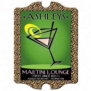    Vintage Personalized Cosmo Chic Martini Lounge Sign