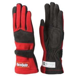   355 Series X Large Red SFI 3.3/5 Two Layer Racing Gloves Automotive