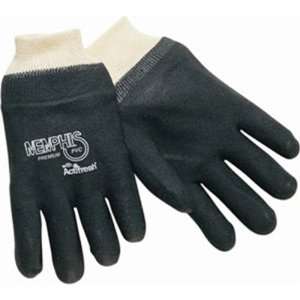 Safety Gloves   Memphis Premium Black PVC Gloves (Single Dipped Smooth 