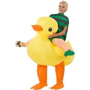 Lets Party By Gemmy Rubber Duck Rider Inflatable Adult Costume   One 