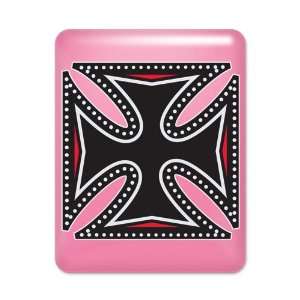  iPad Case Hot Pink Biker Cross Iron Cross 