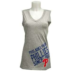  Philadelphia Phillies Womens V Neck Sleeveless Tunic By 