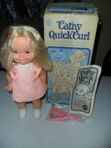 1973 Mattel Cathy Quick Curl Standing Doll 15 Blonde Poseable Teeth 