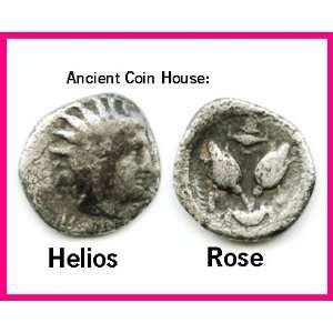   DRACHM. ROSE BUDS. HELIOS. RHODES. Seven wonders of the Ancient World
