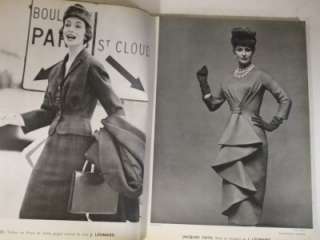 ART et la MODE, PARIS, RARE, OCT, NOVEMBER 1956 HAUTE COUTURE ISSUE 