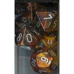  Chessex RPG Dice Sets Gold/Silver Lustrous Polyhedral 7 