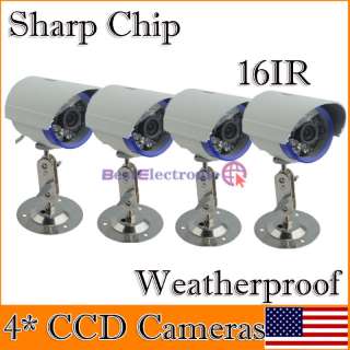 LOT4 Weatherproof Night Vision Security 16IR Infared CCTV Camera 