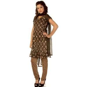   Choodidaar Suit with Sequins and Beads   Georgette 