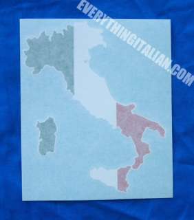 Italian Flag Boot Vinyl Window Decal  