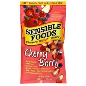 Sensible Foods Organic Crunch Dried Snacks, Cherry Berry, 3 pk  