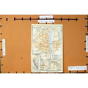  Map 1910 Street Plan Town Maastricht Netherlands