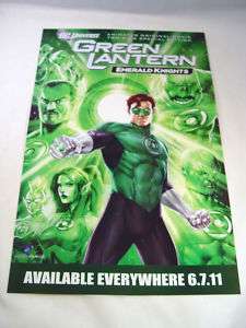 DC GREEN LANTERN EMERALD KNIGHTS POSTER EXCLUSIVE SDCC  