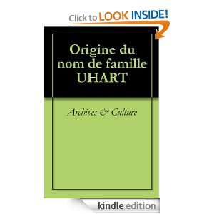 Origine du nom de famille UHART (Oeuvres courtes) (French Edition 