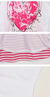   casual summer blouses 2 pc set T shirts stripes blouse tops shirt S