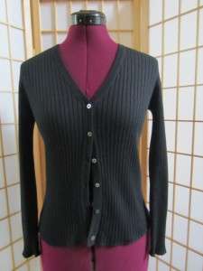 Womens Banana Republic Black Silk Cashmere Cardigan Sweater XS  