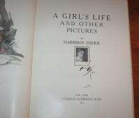 1913 HARRISON FISHER GIRLS LIFE 16 COLOR PRINTS BOOK  