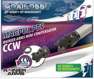  airsoft AEG Rainier Arms Mini XT Compensator AR15   COUNTERCLOCKWISE