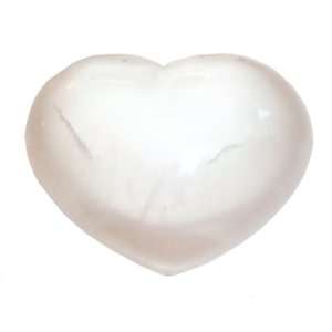 MiracleCrystals Selenite Heart   High Vibration Stone Healing Crystal 