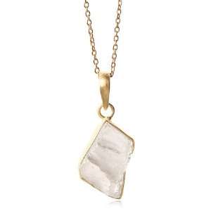 Selene White Crystal Necklace in 24K Gold Vermeil Jewelry