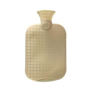 White Classic Cross Hatched Water Bottle 2l hot water bottle by Fashy