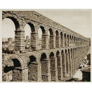  1925 Roman Aqueduct Segovia Spain Architecture Print 