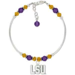  LSU Tigers Crystal Tube Bracelet