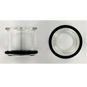 Clear Single Flare Handmade Glass Tunnel Plugs   3/4 (19mm)   Sold as 
