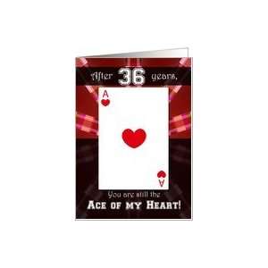  Ace of My Heart   36th Anniversary Card Health & Personal 