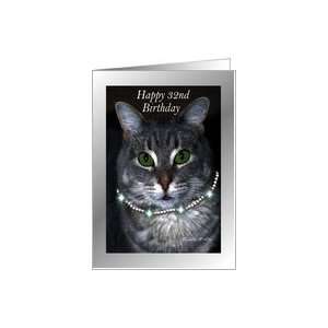  32nd Happy Birthday ~ Spaz the Cat Card Toys & Games