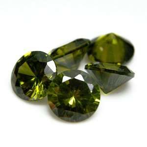   Olive Green CZ Cubic Zirconia Loose Stone Lot of 100 Pieces Jewelry